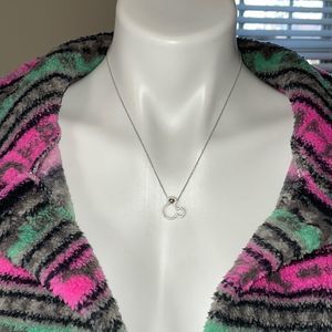 $125 Retail Dainty Disney 925 Sterling Silver CZ Minnie Mouse Necklace Macy’s